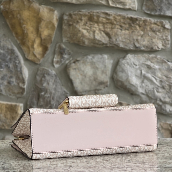 Michael Kors Sheila Logo Medium Satchel Pink SET - Picture 4 of 10